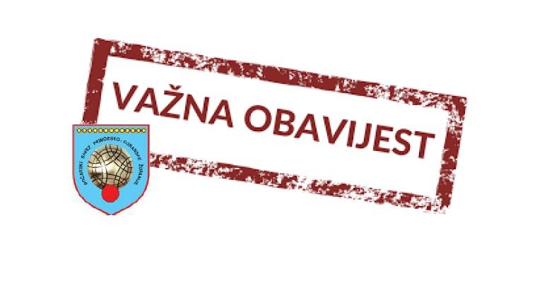 VAŽNA OBAVIJEST ZA SUCE P-G ŽUPANIJE