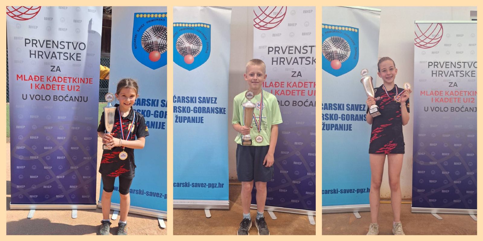 PH U-12: Erina Cocaj, Korina Klarić i Niko Buterin okrunjeni naslovima državnih prvaka