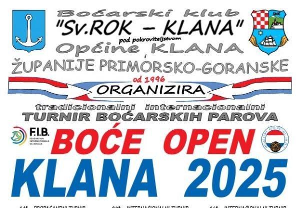 BOĆE OPEN KLANA 2025
