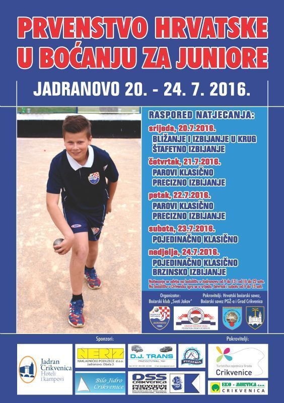 PRVENSTVO HRVATSKE ZA JUNIORE U JADRANOVU