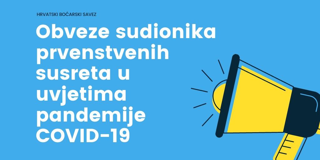 Obveze sudionika prvenstvenih susreta u uvjetima pandemije COVID-19