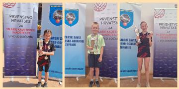 PH U-12: Erina Cocaj, Korina Klarić i Niko Buterin okrunjeni naslovima državnih prvaka