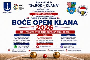 Otvorene su prijave za BOĆE OPEN KLANA 2026  